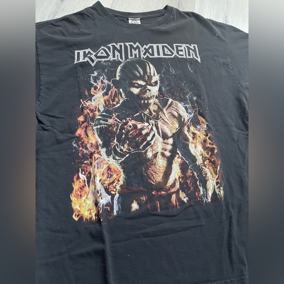 🔥 Vintage Iron Maiden Tour T-Shirt - Awesome Fader - Size Large - Picture 4 of 5